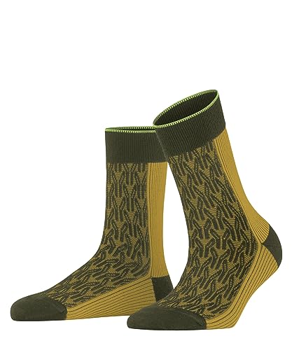 FALKE Damen Socken Immersive Mesh Schurwolle gemustert 1 Paar, Grün (Artichoke 7436), 37-38 von FALKE