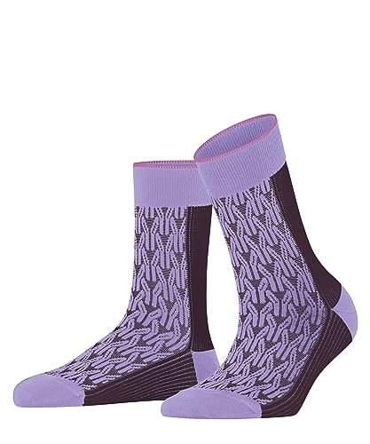 FALKE Damen Socken Immersive Mesh Schurwolle gemustert 1 Paar, Lila (Lupine 6903), 41-42 von FALKE