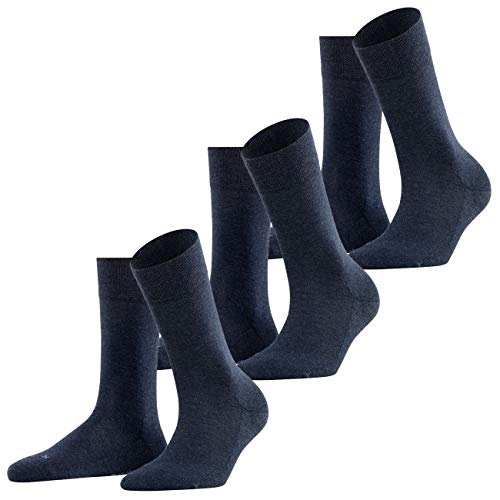FALKE Damen Socken London Sensitive 3er Pack, Größe:35-38;Farbe:Navy Blue Melange (6499) von FALKE