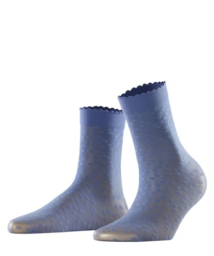 FALKE Damen Socken Microbloom 20 DEN W So transparent gemustert 1 Paar, Blau Smoky Blue 6483, 39-42 von FALKE