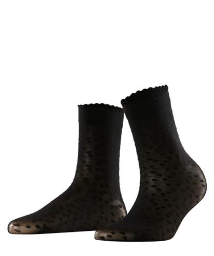 FALKE Damen Socken Microbloom 20 DEN W So transparent gemustert 1 Paar, Schwarz Black 3009, 35-38 von FALKE