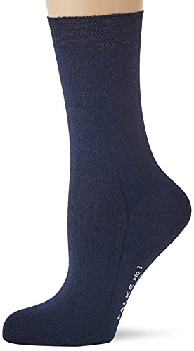 FALKE Damen Socken No. 1 Finest W SO Kaschmir einfarbig 1 Paar, Blau (Marine 6129), 39-40 von FALKE