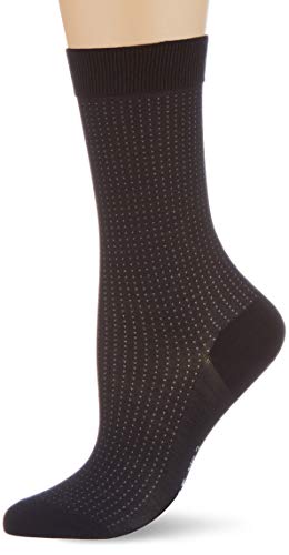 FALKE Damen Socken No. 2 W SO Seide gemustert 1 Paar, Blau (Dark Navy 6379), 35-36 von FALKE