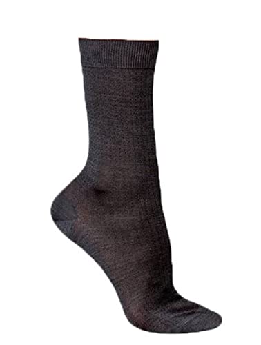 FALKE Damen Socken No. 2 W SO Seide gemustert 1 Paar, Grau (Asphalt 3705), 39-40 von FALKE