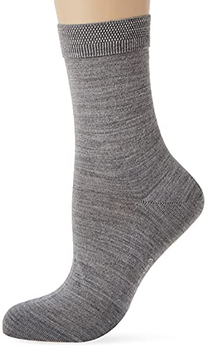 FALKE Damen Socken No. 3 W So Wolle Seide einfarbig 1 Paar, Grau Light Grey Melange 3388, 41-42 von FALKE