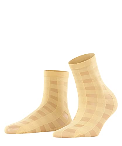 FALKE Damen Socken Notebook, Fein Transparent 30 DEN, 1 Paar, Gelb (Mimosa 1025), 35-38 von FALKE