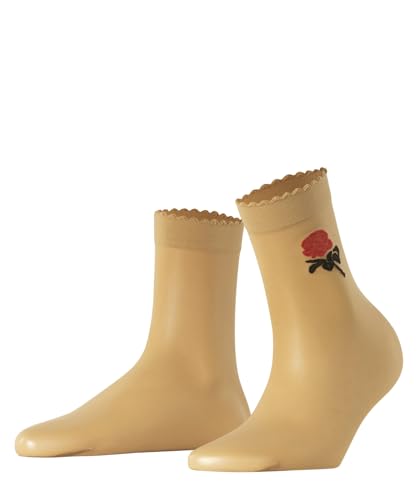 FALKE Damen Socken Passionate 20 DEN W So transparent gemustert 1 Paar, Hautfarben Powder 4169, 35-38 von FALKE