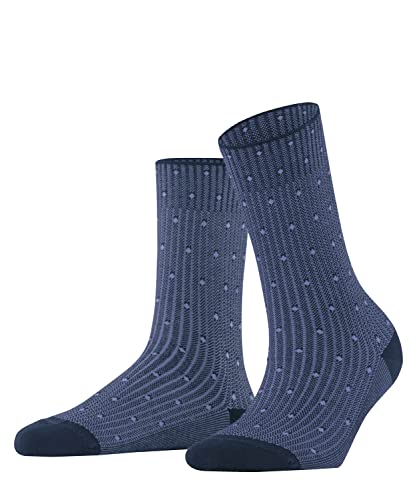 FALKE Damen Socken Rib Dot, Nachhaltige Biologische Baumwolle, 1 Paar, Blau (Royal Blue 6115), 41-42 von FALKE