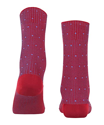 FALKE Damen Socken Rib Dot, Nachhaltige Biologische Baumwolle, 1 Paar, Rot (Scarlet 8070), 41-42 von FALKE