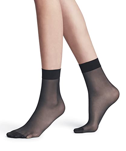 FALKE Damen Socken Seidenglatt 15 DEN W So transparent einfarbig 1 Paar, Grau Graphite 3146, 39-42 von FALKE