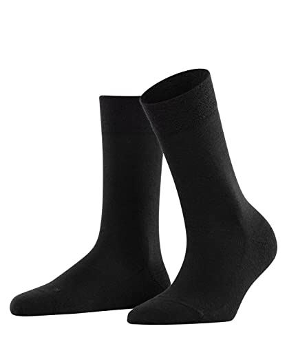 FALKE Damen Socken Sensitive Berlin W SO Baumwolle Schurwolle mit Komfortbund 1 Paar, Schwarz (Black 3000), 35-38 von FALKE