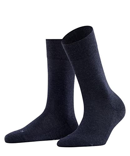 FALKE Damen Socken Sensitive London W SO Baumwolle mit Komfortbund 1 Paar, Blau (Navy Melange 6127) neu - umweltfreundlich, 35-38 von FALKE