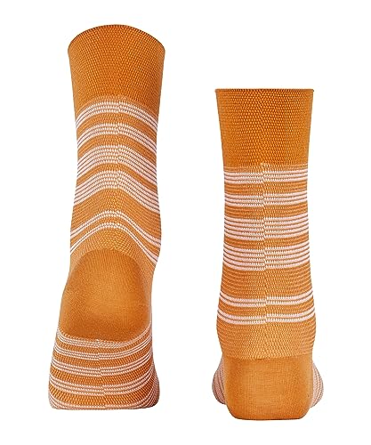 FALKE Damen Socken Sensitive Sunset Stripe Nachhaltiges Lyocell mit Komfortbund 1 Paar, Orange (Ochre 1237), 35-38 von FALKE