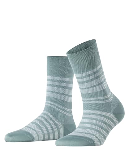 FALKE Damen Socken Sensitive Sunset Stripe W SO Lyocell mit Komfortbund 1 Paar, Grün (Light Jade 7862), 39-42 von FALKE