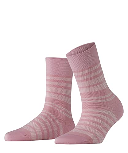 FALKE Damen Socken Sensitive Sunset Stripe W So Lyocell mit Komfortbund 1 Paar, Rosa Rose 8793, 35-38 von FALKE