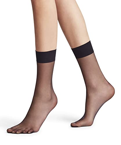 FALKE Damen Socken Shelina 12 DEN W So ultra-transparent einfarbig 1 Paar, Schwarz Black 3009, 39-42 von FALKE