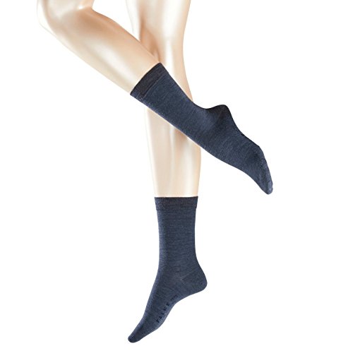 FALKE Damen Socken Softmerino 3er Pack, Größe:41/42, Farbe:Dark Blue Melange (6688) von FALKE