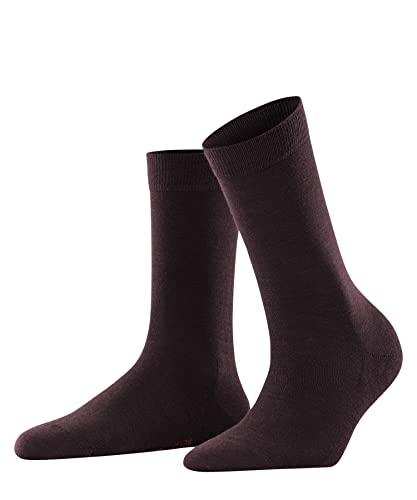 FALKE Damen Socken Softmerino W So Wolle Baumwolle einfarbig 1 Paar, Rot Barolo 8596, 39-40 von FALKE