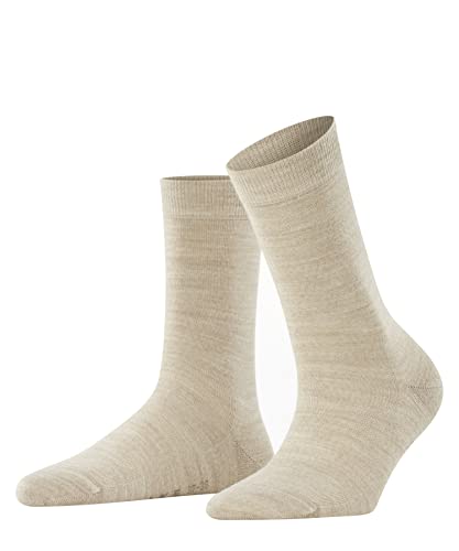 FALKE Damen Socken Softmerino W So Wolle Baumwolle einfarbig 1 Paar, Blau Linn Melange 4549, 37-38 von FALKE