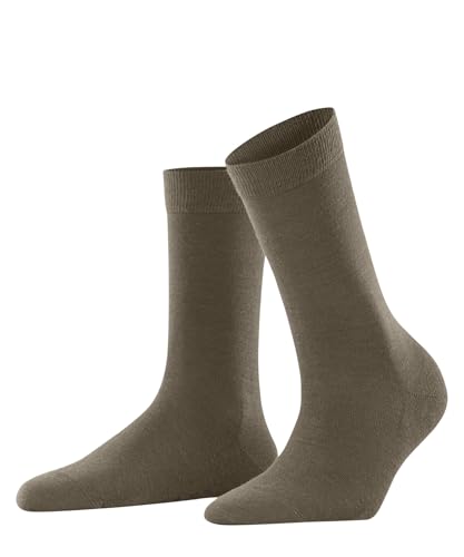 FALKE Damen Socken Softmerino W So Wolle Baumwolle einfarbig 1 Paar, Braun Shitake 5182, 35-36 von FALKE