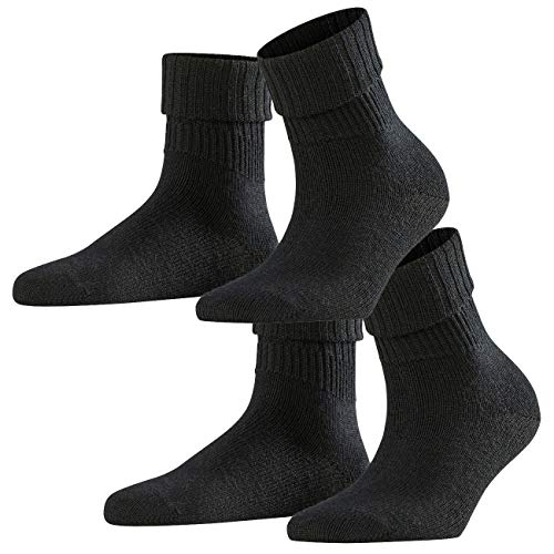 FALKE Damen Socken Striggings Rib 2er Pack, Größe:39-42, Farbe:Black (3009) von FALKE