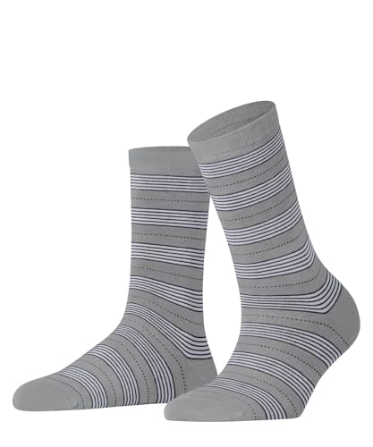FALKE Damen Socken Stripe Uniform W So Baumwolle gemustert 1 Paar, Grau Silver 3203, 39-42 von FALKE