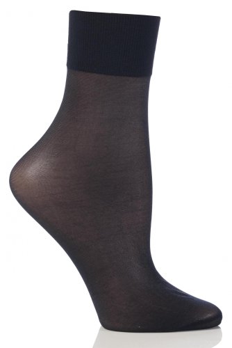 FALKE Damen Söckchen Seidenglatt 15 DEN, Transparente, Leicht Glänzend, 1 Paar, Blau (Marine 6179), Größe: 39-42 von FALKE