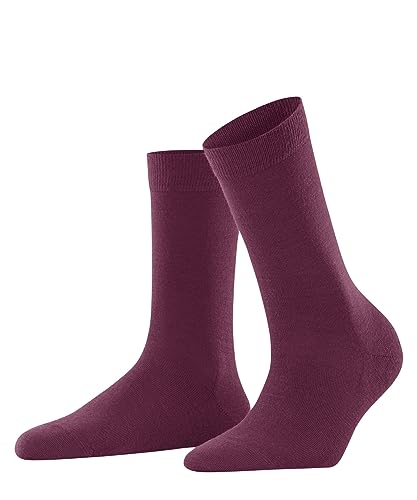 FALKE Damen Softmerino W SO Wolle einfarbig 1 Paar Socken, Rot (Red Plum 8236), 37-38 von FALKE