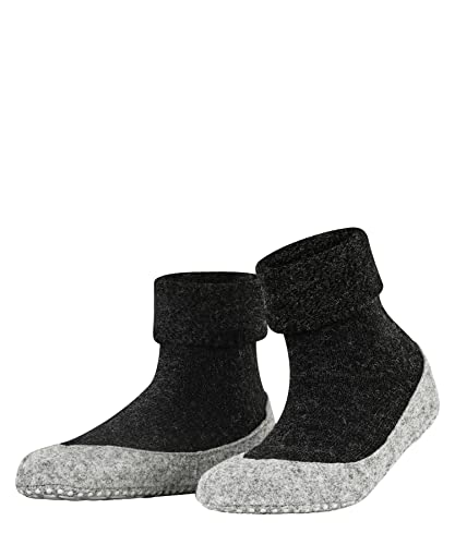 FALKE Damen Stoppersocken Cosyshoe W Hp Wolle rutschhemmende Noppen 1 Paar, Grau Anthracite Melange 3099, 41/42 EU von FALKE