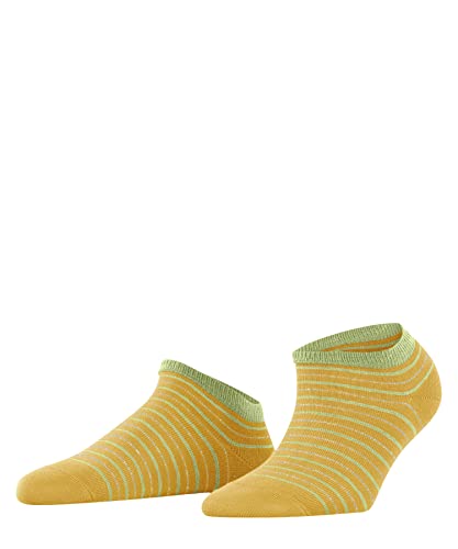 FALKE Damen Sneakersocken Stripe Shimmer W SN Baumwolle kurz gemustert 1 Paar, Gelb (Hot Ray 1282), 39-42 von FALKE