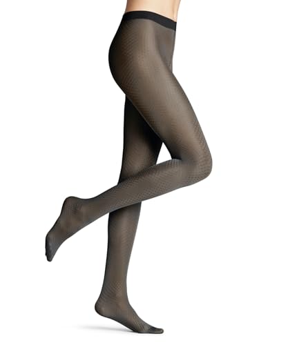 FALKE Damen Strumpfhose Dawn 40 DEN W Ti halb-blickdicht einfarbig 1 Stück, Schwarz Black 3009, S-M von FALKE