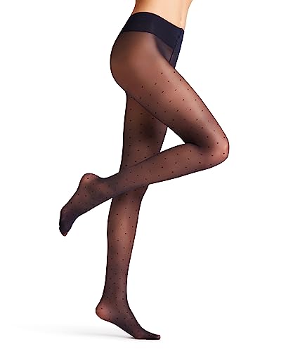 FALKE Damen Strumpfhose Dot Vitalize 20 DEN W TI Transparent mit Shapingeffekt 1 Stück, Blau (Marine 6179), M-L von FALKE