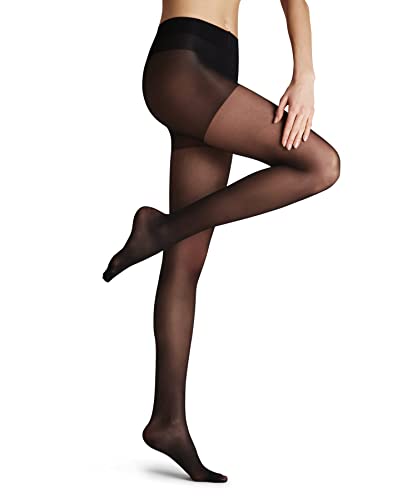 FALKE Damen Strumpfhose Energize 15 DEN W Ti transparent mit Kompression 1 Stück, Schwarz Black 3009, M-L von FALKE