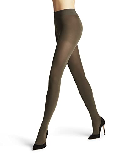 FALKE Damen Strumpfhose Family W Ti nachhaltige Baumwolle einfarbig 1 Stück, Grün Military 7826, 48-50 von FALKE