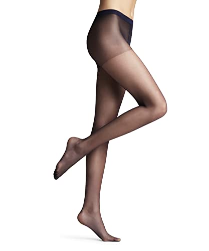 FALKE Damen Strumpfhose Invisible Deluxe 8 DEN W TI ultra-transparent einfarbig 1 Stück, Blau (Marine 6179), L von FALKE