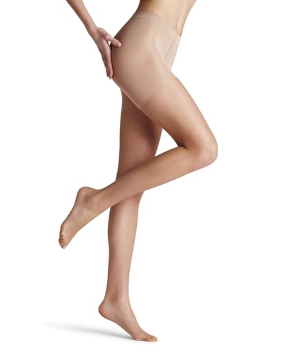 FALKE Damen Strumpfhose Invisible Deluxe Shaping 8 DEN W Ti ultra-transparent mit Shapingeffekt 1 Stück, Hautfarben Sun 4099, S von FALKE