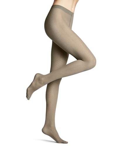 FALKE Damen Strumpfhose Lullaby 20 DEN W Ti transparent gemustert 1 Stück, Braun Shitake 5182, M-L von FALKE