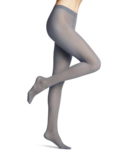 FALKE Damen Strumpfhose Lullaby 20 DEN W Ti transparent gemustert 1 Stück, Grau Steel Grey 3250, XL von FALKE