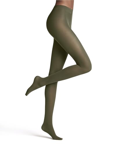 FALKE Damen Strumpfhose Matt Deluxe 30 DEN W Ti transparent einfarbig 1 Stück, Grün Crocodile 7503, M-L von FALKE