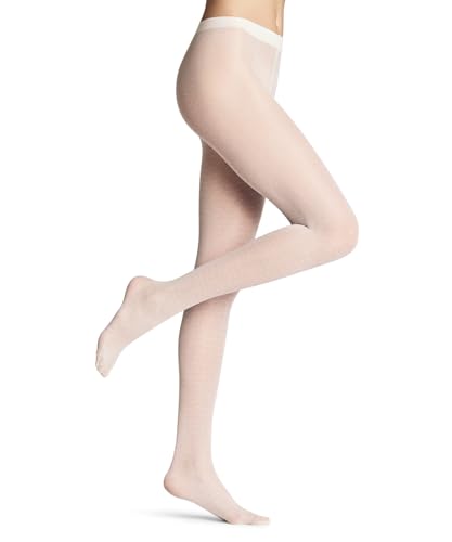 FALKE Damen Strumpfhose Mystical Wave 20 DEN W Ti transparent gemustert 1 Stück, Weiß Off-White 2059, S-M von FALKE