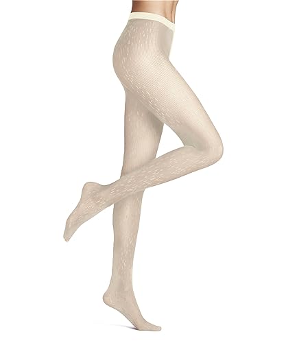 FALKE Damen Strumpfhose Origin Flaw Weiches Material transparent gemustert 1 Stück, Beige (Pearl 2022), M von FALKE