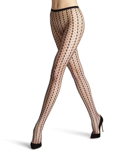FALKE Damen Strumpfhose Paradise Net W Ti transparent gemustert 1 Stück, Schwarz Black 3009, M von FALKE