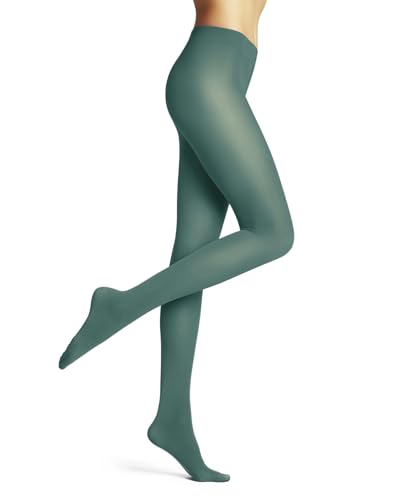 FALKE Damen Strumpfhose Pure Matt 50 DEN W Ti halb-blickdicht einfarbig 1 Stück, Grün Fjord 7475, M-L von FALKE