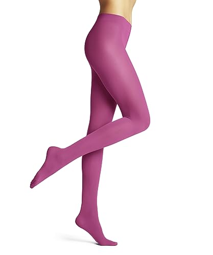 FALKE Damen Strumpfhose Pure Matt 50 DEN W TI halb-blickdicht einfarbig 1 Stück, Rosa (Pink 8462) neu - umweltfreundlich, M von FALKE