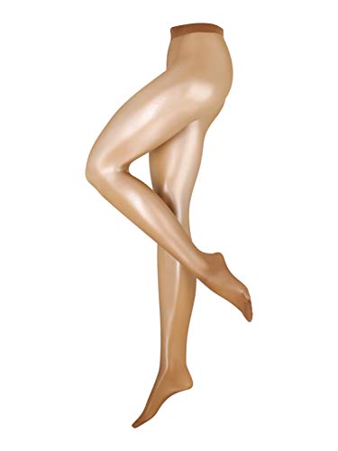 FALKE Damen Strumpfhose Seidenglatt 15 DEN W TI transparent einfarbig 1 Stück, Hautfarben (Sun 4299), S-M von FALKE