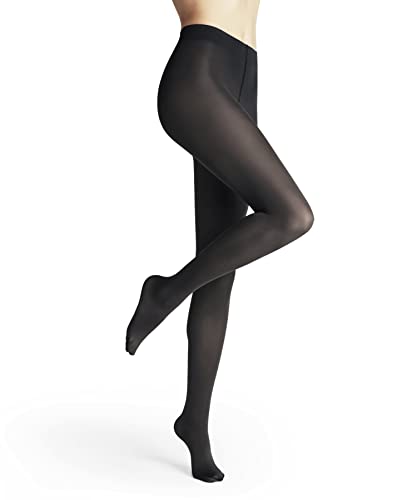 FALKE Damen Strumpfhose Seidenglatt 40 DEN W Ti halb-blickdicht einfarbig 1 Stück, Grau Graphite 3146, M von FALKE