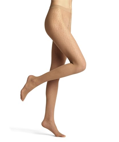 FALKE Damen Strumpfhose Shell Fragments 20 DEN W Ti transparent gemustert 1 Stück, Hautfarben Powder 4169, M von FALKE