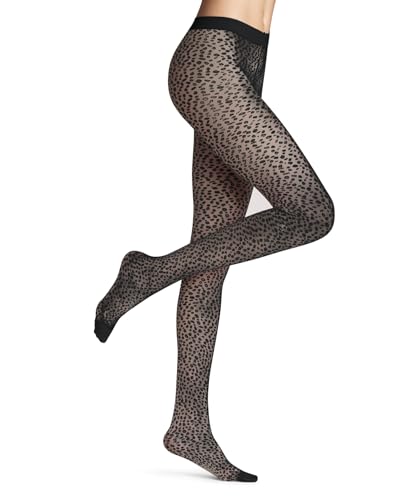 FALKE Damen Strumpfhose Shell Fragments 20 DEN W Ti transparent gemustert 1 Stück, Schwarz Black 3009, S von FALKE