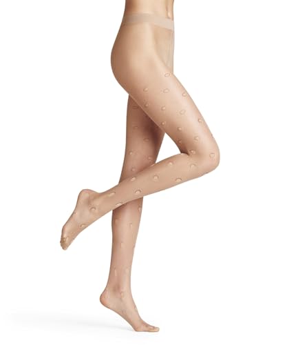FALKE Damen Strumpfhose Top Dot 20 DEN W Ti weiches Material gemustert 1 Stück, Hautfarben Powder 4169, S-M von FALKE