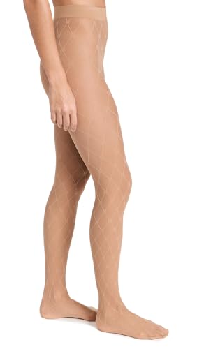 FALKE Damen Strumpfhose Twisted Story W TI weiches Material gemustert 1 Stück, Hautfarben (Powder 4169), L von FALKE